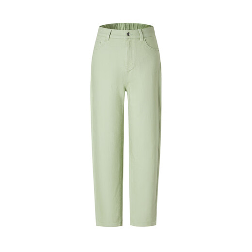 Juzui (Juzui) Centro comercial de compras los mismos jeans elásticos cónicos simples casuales para la primavera femenina JZEC12102 Light Green S