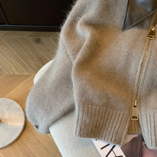 ROMON Design Versatile Sweater Jacket Women's 2025 Spring and Autumn Western Style Short Soft Waxy Sweater Little Cardigan Pink One Size