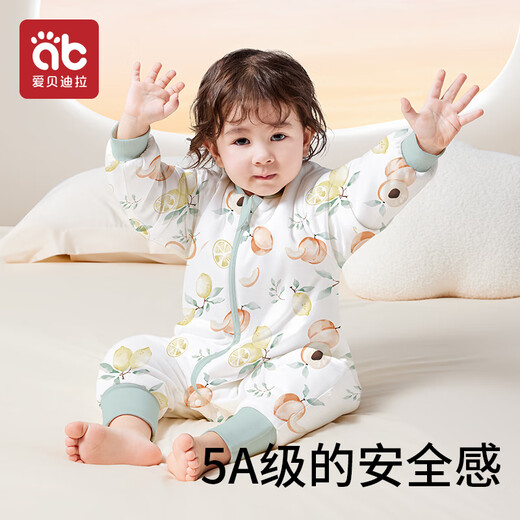 Aibedila Children's Sleeping Bag Spring, Autumn and Winter Baby Summer Anti-Kick Quilt Artifact Universal for All Seasons Baby Constant Temperature Sleeping Bag Special Offer Winter Thickening 0-15 Warm Ginger Bettini Orchard L (Recommended Height 90-105cm)