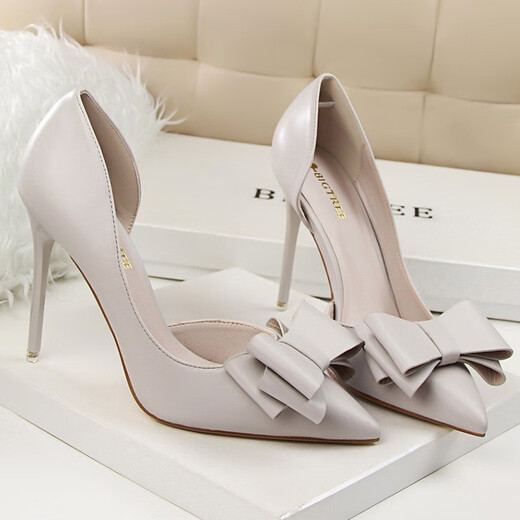 Colorful lotus hauts talons de style coréen pour femmes à la mode douce arc doux talons hauts haut talons fines bouche peu profonde