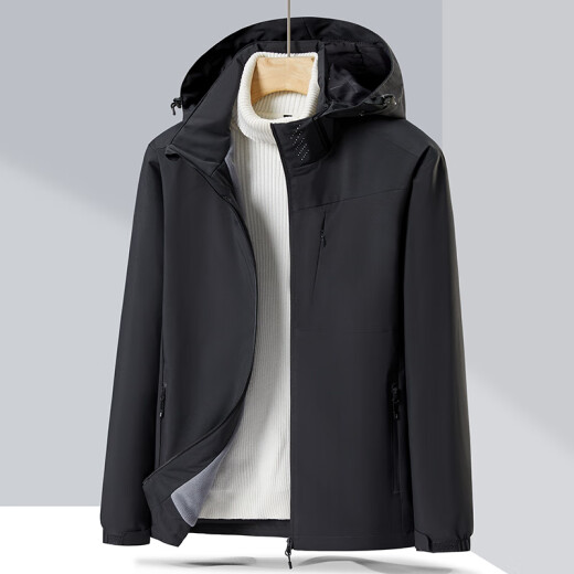 Burlemon Outdoor Travel Jacket Single-Layer-Männer und Frauen Windbreaker Windbreaker plus Samt Herbst- und Winterjacke Bergsteigerin Sportswear 9930a-2 Camouflage Orchid-Men M