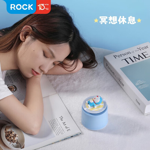 Rock Doraemon Bluetooth Speaker Mini Shell Small Speaker Doraemon Doraemon Doraemon Doraemon Ornaments Official Co-branded Peripheral Children's Birthday Gifts for Boy and Girl Doraemon Bluetooth Speaker | Summer Style