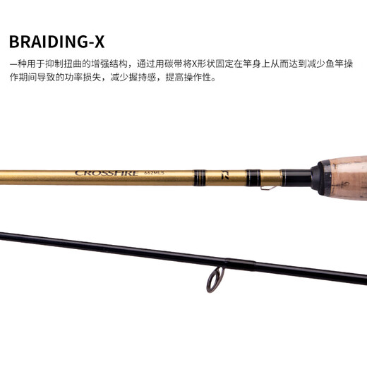 Daiwa Crossfire Crossfire CS Luya-Stange mit einer geneigten Mund-Bass-Pferdestange Far-Drop Leichte Fischereistange 2,1 Meter 702 ms CS Gerade Griff zwei Abschnitte