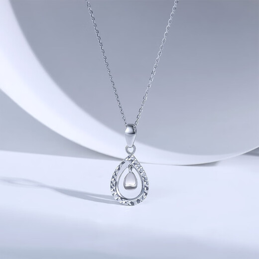 Saturday Fortune (ZLF) PT950 Platinum Pendant Women's Platinum Car Flower Sparkling Hollow Water Drop Pendant Yuedong 1.87g
