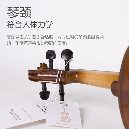 Lesmander (ANGELVIOLIN) Violin Solid Wood Grading Professional Children's Beginners Handmade Italian Crafts Adult L003A4/4