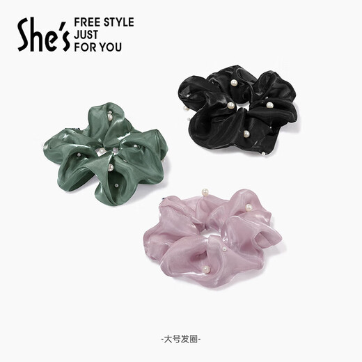 She s Qianzi versatile ponytail hair rope coiled large intestine hair ring elegant rubber band headband birthday gift for girlfriend