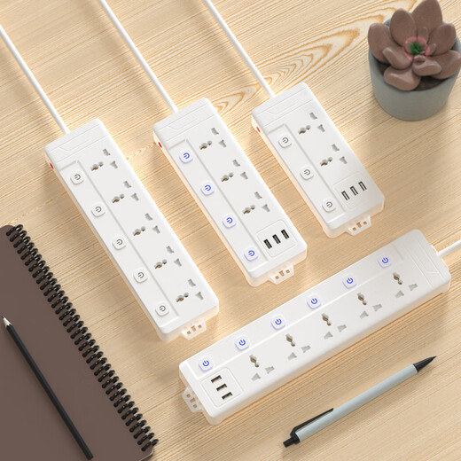 International universal socket conversion British standard strip European standard American standard British plug strip British standard universal wiring board 1.8 meters three-position independent switch domestic plug universal plug