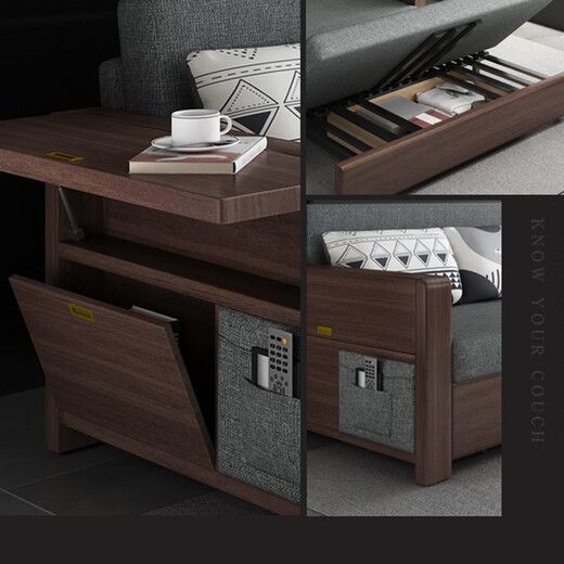 Canapé de canapé xianshangju lit à double usage canapé pliant lit multifonctionnel assis et couchage nouveau style chinois moderne petit appartement salon 2,0 mètres de style éponge régulière avec rangement