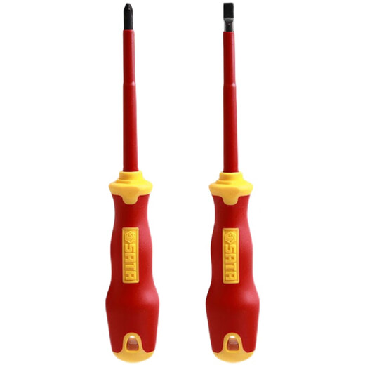 Shida Insulated Screwdriver Cross Slotted Electrician Screwdriver Set Hardware Tools T Series VDE Insulated Screwdriver 09303 7-piece T Series VDE Insulated Set