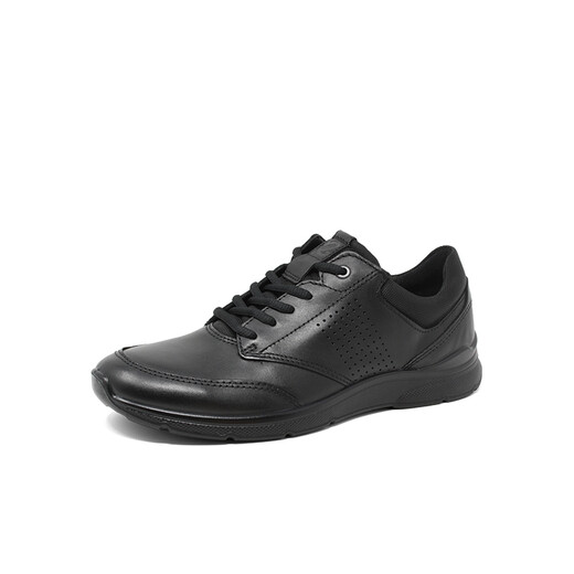 ECCO men's shoes autumn comfortable lace-up breathable men's sports and casual leather shoes black walking shoes 511734 overseas direct mail 51052 41