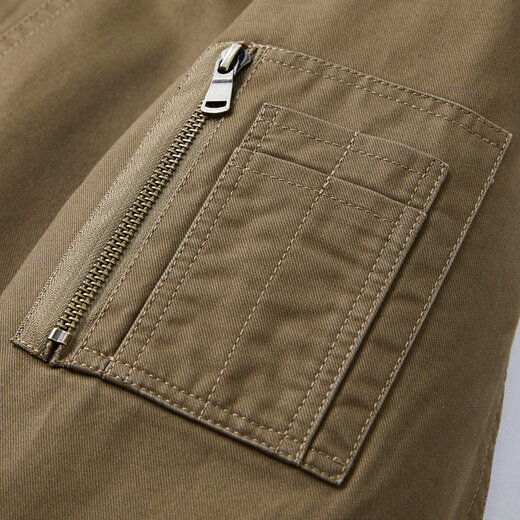 Jeep (JEEP) jacket men's velvet thickened jacket middle-aged men's winter cotton clothing pure cotton warm casual large size military jacket men camel XL recommended weight 155Jin Jin equals about 0.5 kg