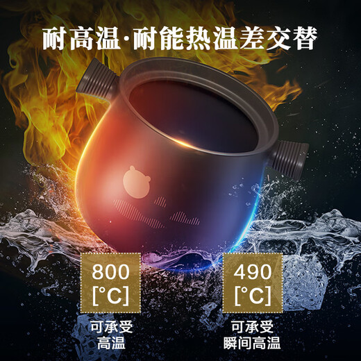 Bear Electric Casserole, Electric Stew Pot, Soup Pot, Stew Pot, Electric Stew Cup, Healthy Porridge Quick Stew Pot, Split High Temperature Ceramic Double Boiler DSG-B40J3 2L+4L