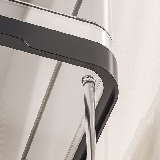 Kuoting fish tank lazy fish tank home living room office goldfish tank filter fish tank black model