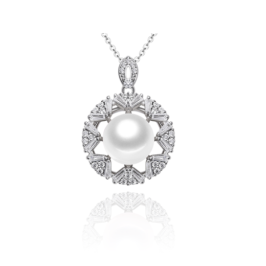 OLIVEIRA Freshwater Pearl Pendant C1-1073 Emerald Gold Garland Emerald Gold Garland