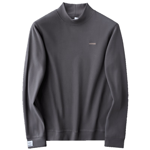 Prideme Herbst- und Winter Langarm T-Shirt Herbst Herbst Kleidung Fur-isoliert warm warme doppelte deutsche Samt Halbbaum-Basis-Hemd-Hemd-Hemd-Hemd-Hemd-Jacke YSB6630-Grau M [Gewichtsempfehlung: 100-120jin [Jin gleich 0,5 kg]]