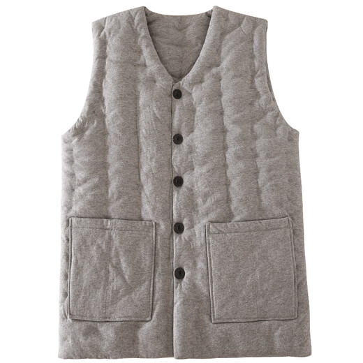 Mukis pure cotton vest for men, grandpa and dad, elders thickened warm vest, middle-aged and elderly cotton vest vest for inner wear in winter, navy blue XXL (recommended 163-175cm/125-140Jin Jin is equal to 0.5kg)