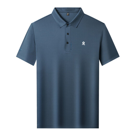 Mengtejiao Herren Sommer kurzärmeligte Maulbeer-Seiden-Lappel-T-Shirt mit mittleren Alters im mittleren Alter mit hohem T-Shirt-T-Shirt-T-Shirt-Polo-Hemd 13562 Purple 165/m [Vorgeschlagen 100-115jin [Jin gleich 0,5 kg]]]