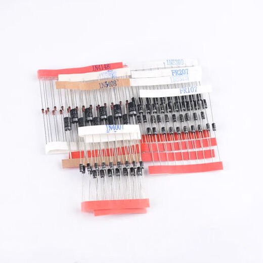 Commonly used diode component pack, 8 types, 100 pieces in total, including 1N4148 1N4007 5819 5822 5408, etc. Default Specifications