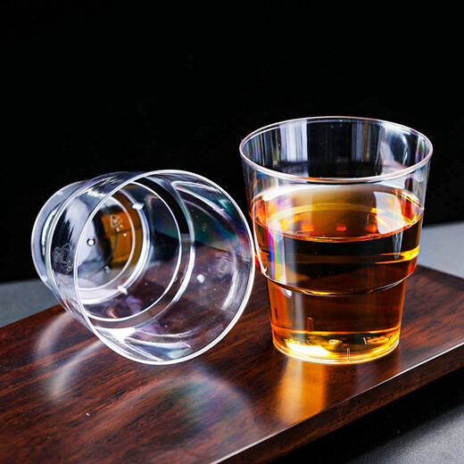 Fangcaodi Disposable Cup 145ML*60 Aviation Cup Drinking Cup Reception Tea Cup Straight Hard Plastic Beverage Beer Cup
