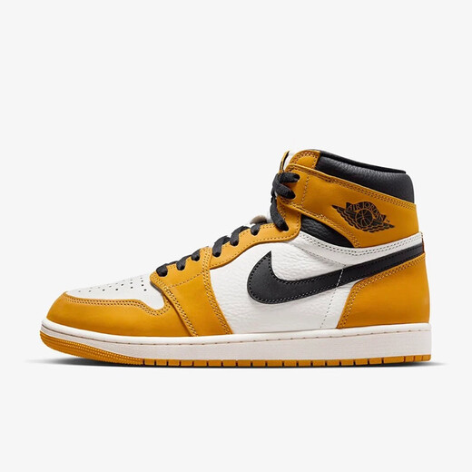 NIKE耐克Air Jordan 1 High AJ1黑白黄 男子高帮休闲板鞋 DZ5485-701 43