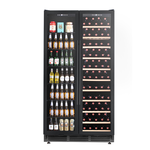 Bacchus wine cabinet 250 bottles Constant temperature wine cabinet home commercial club office embedded integrated double door double control cabinet tea refrigerated wine storage cabinet high-end air-cooled frost-free YC-710 left drink + right red wine - 1.91m high 125 bottles