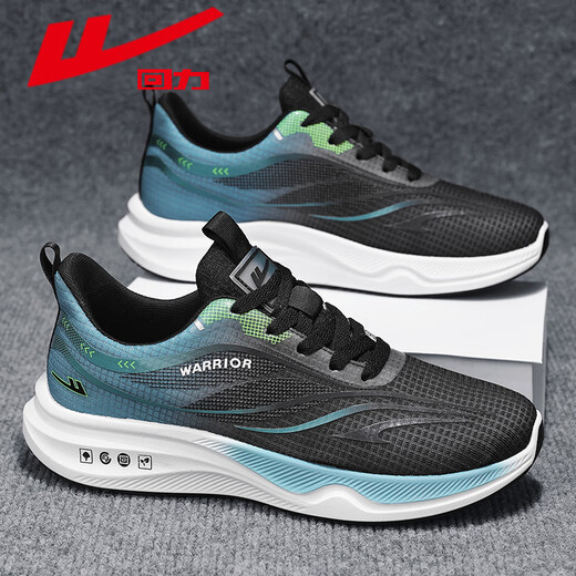 Huili Herrenschuhe Sommer Soft Soft Sneakers Herren atmungsbezogene vielseitige Laufschuhe Anti-Slip Black Lake Blue 41
