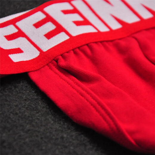 Youhao men's underwear thong youth low waist sexy double butt back empty tight pure cotton butt straps comfortable simple solid color white 1 pair 2XL