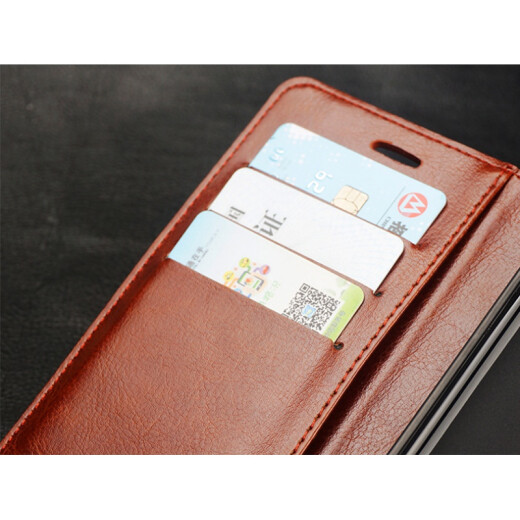 Ju Xiaozhi is suitable for vivoiqoo8 mobile phone case clamshell leather case V2136A wallet card case all-inclusive anti-fall soft inner shell protective case simple men's and women's iQOO8 [brown]
