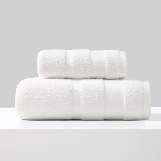 Nanjiren five-star hotel special towel pure cotton thickened advanced men and women face wash household absorbent water towel not easy to shed lily white [100% cotton] single towel [34*74cm]