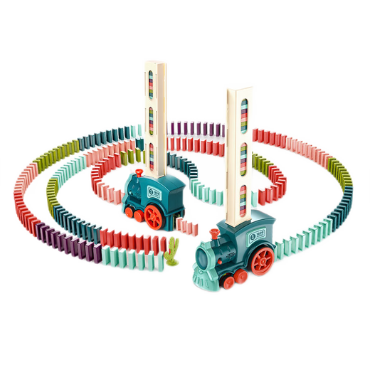 Domino Nukied Domino La entrega automática de juguetes eléctricos de trenes pequeños para niños y niñas Distribución automática de trenes pequeños eléctricos [carga] 240 tarjetas de dominó