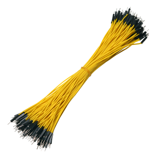 Throwing stones 1P rehearsal DuPont wire 26AWG silicone insulated wire High temperature resistant electronic wire Experimental supplies 100 wires in a bundle 20cm wire length 100 wires/item Yellow 20cm female to female