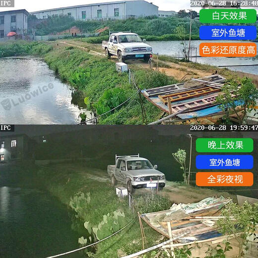 镭威视枪机摄像头监控器360度无死角带夜视手机远程wifi高清无线网络4g可对讲追踪农村院子室外防水 WiFi云台版】云台旋转＋500万超清 128G录像循环卡