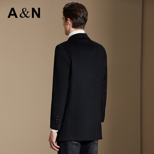 Antonio Cashmere & Sheep Wool Light Luxury Suit Collar Solid Color Mid-Length Cashmere Wool Wool Coat Men's Jacket