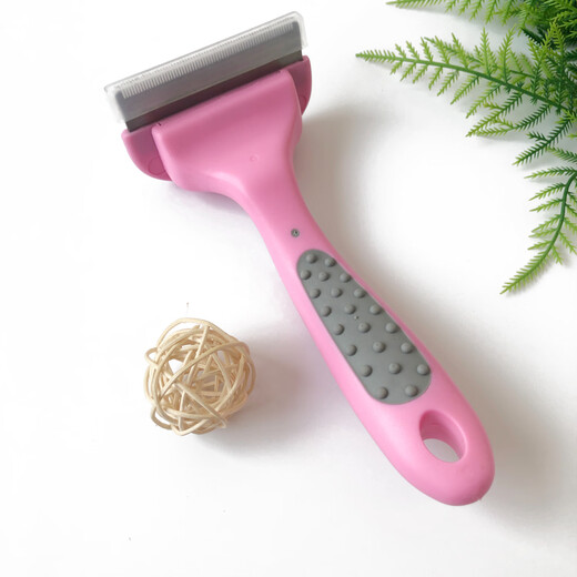 Ship Records Taiwan Ship Records Pet Knife Knife Dog Undercoat Rake Remove Waste Hair Comb Cat Rake Comb Short-haired Dog-Undercoat Comb H257 Pink