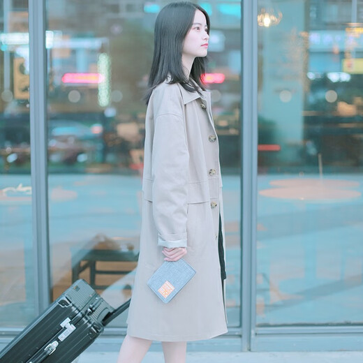 GOX防盗刷商务款长短护照夹机票夹证件包多功能超薄旅行便携卡包 大地灰 1个 长款