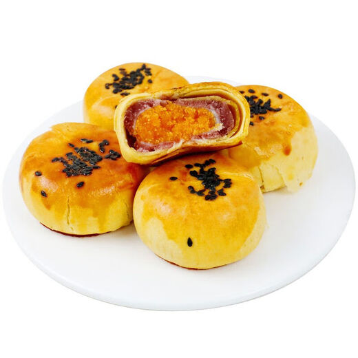 Yideli Snow Mei Niang Egg Yolk Pastry Bread Whole Box Breakfast Healthy Internet Celebrity Snacks Snacks Snacks Red Bean Egg Yolk Pastry 80 Packs 1600g