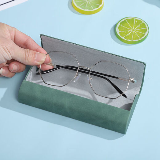 
Li Shen Glasses box, male and female students, cartoon cute portable, simple and cute myopic glasses box, anti-pressure glasses box, imprint color change, jingdang cat blue, glasses cloth