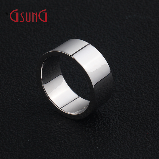 GsunG platinum PT950 men's and women's large wide ring men's simple large ring about 10 grams customized contact customer service