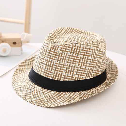 Nozhi Meng Outdoor Jazz Hat Men's Rolled British Style Retro Straw Hat Middle-aged and Elderly Stage Performance Hat NM673 Black Average Pier Girth 58cm