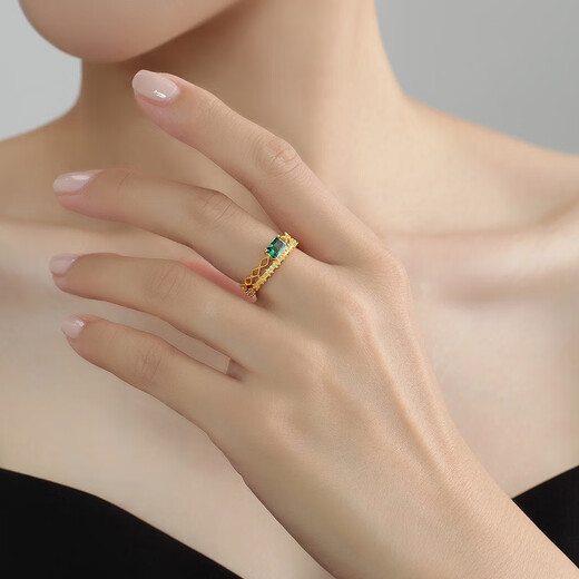 Ming brand jewelry pure gold ancient gold cloud manor ring for wife and girlfriend AFM0379 labor cost 650 pure gold ring size 16 about 5.24 grams