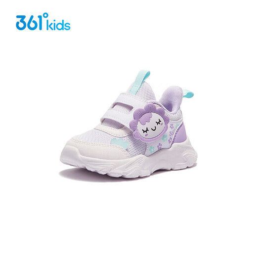 361 Children's Shoes Children's Toddler Shoes Spring Boys and Girls 1-3 Years Old Cartoon Baby Shoes Purple 25