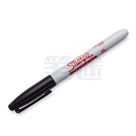 Marker Sharpie stylo Ruiyi Double-Head Marker Pen Laboratoire de marqueur d'huile étanche à base d'huile Clain Clean Room Industrial Marker Fine / Ultra 13601 Résistance à basse température Noir 1,0 mm Boîte entière 12 pièces