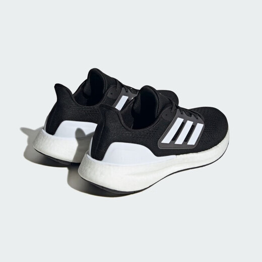 Adidas Herrenschuhe Frühling und Herbst Neue PureBoost23 Laufschuhe schockabsorbierende Mesh atmungsaktiven Sportschuhen IF4839 Schwarz und Weiß 42 (260 mm)