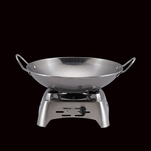 Tiger God alcohol stove hot pot dry pot outdoor alcohol 304 stainless steel pot household dry boiler small hot pot 304 alcohol stove + stainless steel honeycomb pot 10 inches evenly heated, honeycomb anti-sticking