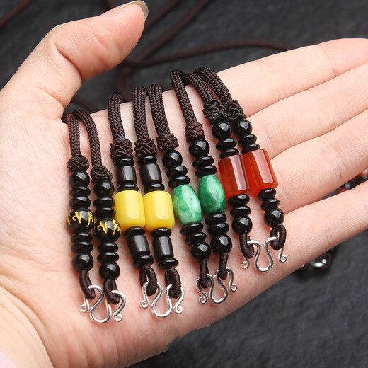 Handmade Thai Buddha amulet chain lanyard agate jade jade pendant hanging chain Buddha amulet chain for men and women No. 3