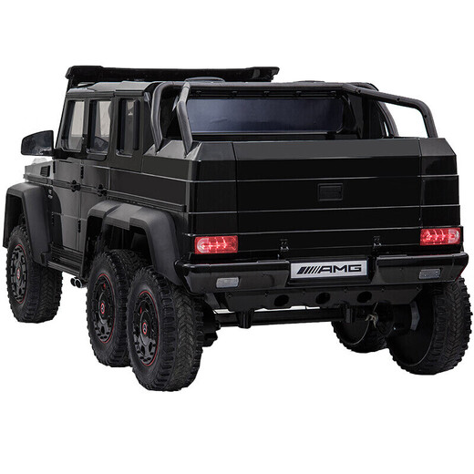 
Teacher Ma ELECTRONIC TOY CAR Mercedes-Benz Big G Two-person Children's Off-Road Baby Swinging Car Six-Wheel Remote Control Toy Gift Car Can Sitting for Adults Supreme Black + LCD Animation Screen + All functions above 12V7A Large Battery