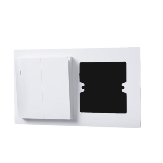 International electrician type 86 bottom box switch socket decorative cover socket panel concealing cover to increase the blocking frame protective cover panel two-position covering decorative panel white