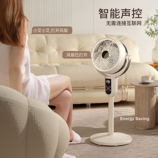 Yangzi (YANGZI) air circulation fan electric fan household fan desktop shaking head small fan vertical ventilation fan energy-saving living room dormitory fan large air volume floor fan voice heightening model 6-speed air volume/3D eight-figure shaking head/12H timing