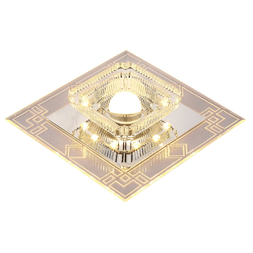 Shengsen Corridor Light Aisle Light Living Room Modeling Light Porch Hole Light Creative Downlight Foyer Entry Downlight Embedded Hole Light LED 3 Watt + Colored Light 18cm Concealed ceiling requires opening 5-9cm