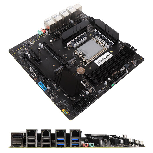 纳斯Z690全闪all inone 黑群晖 fnOS飞牛NAS软路由存储服务器主板 黑色Z690 4网版本